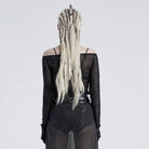 Women's Gothic Off-shoulder Spider Web Crop Tops