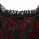 PUNK RAVE Women's Gothic Puff Sleeved Ruffles Lace Dress