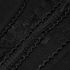 Women's Gothic Punk Black Asymmetrical Full Sleeve Top with Scoop Neck