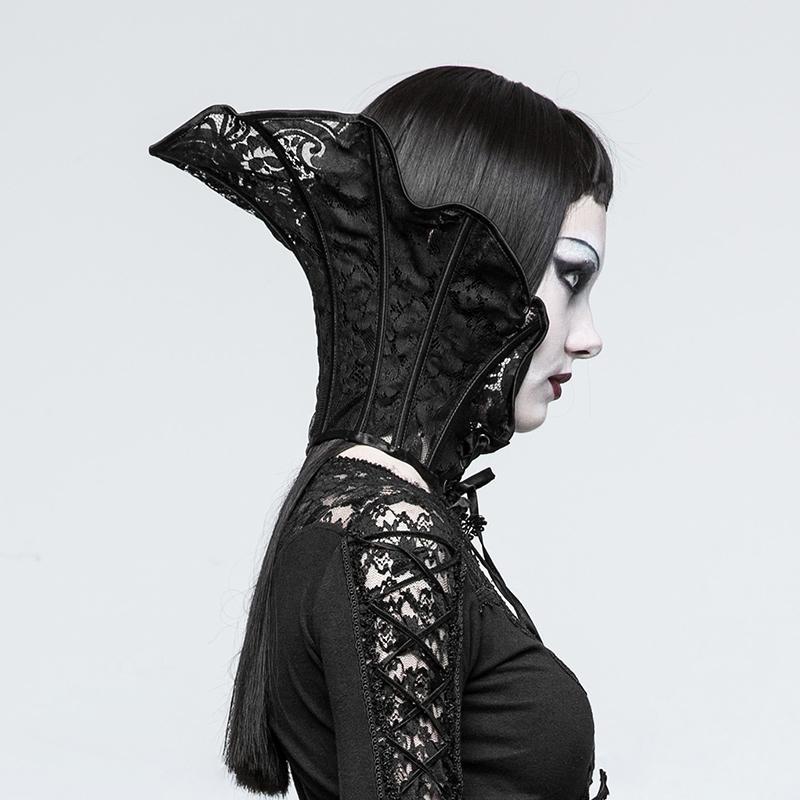 Women's Gothic Queen Floral Sheer Lace Neckwear