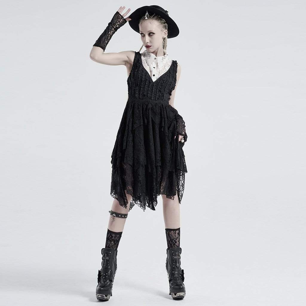 Women's Gothic Ripped Mesh Arm Sleeves