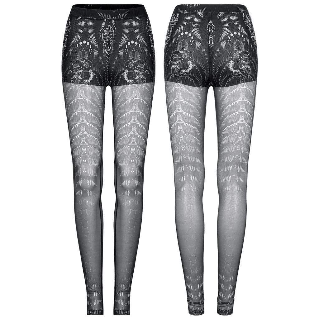 Women's Gothic Skeleton Sheer Leggings – Punk Design