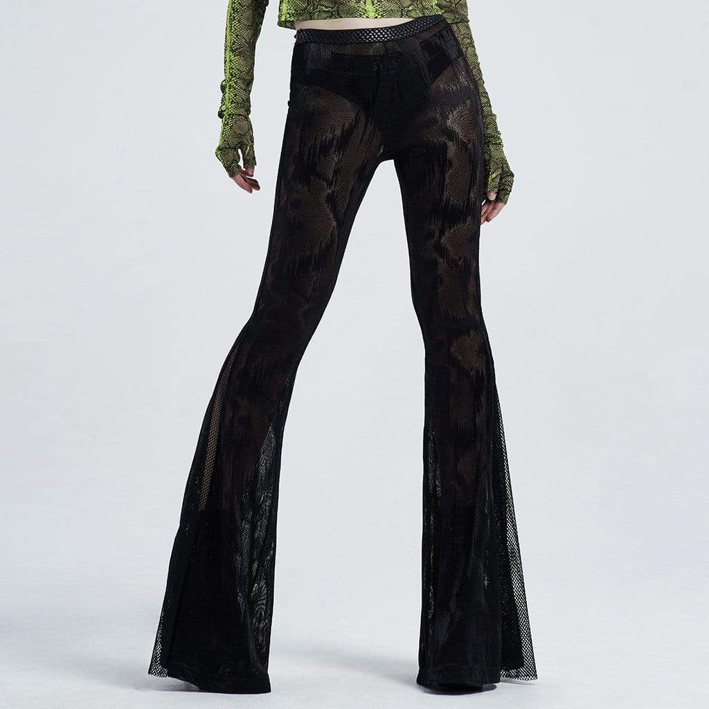 Women's Gothic Snakeskin Flare Pants