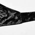 PUNK RAVE Women's Gothic Strappy Halterneck Embossed Velvet Bustier