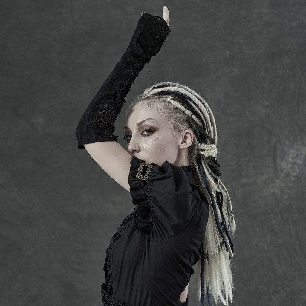 Women's Gothic Strappy Mesh Arm Sleeves – Punk Design