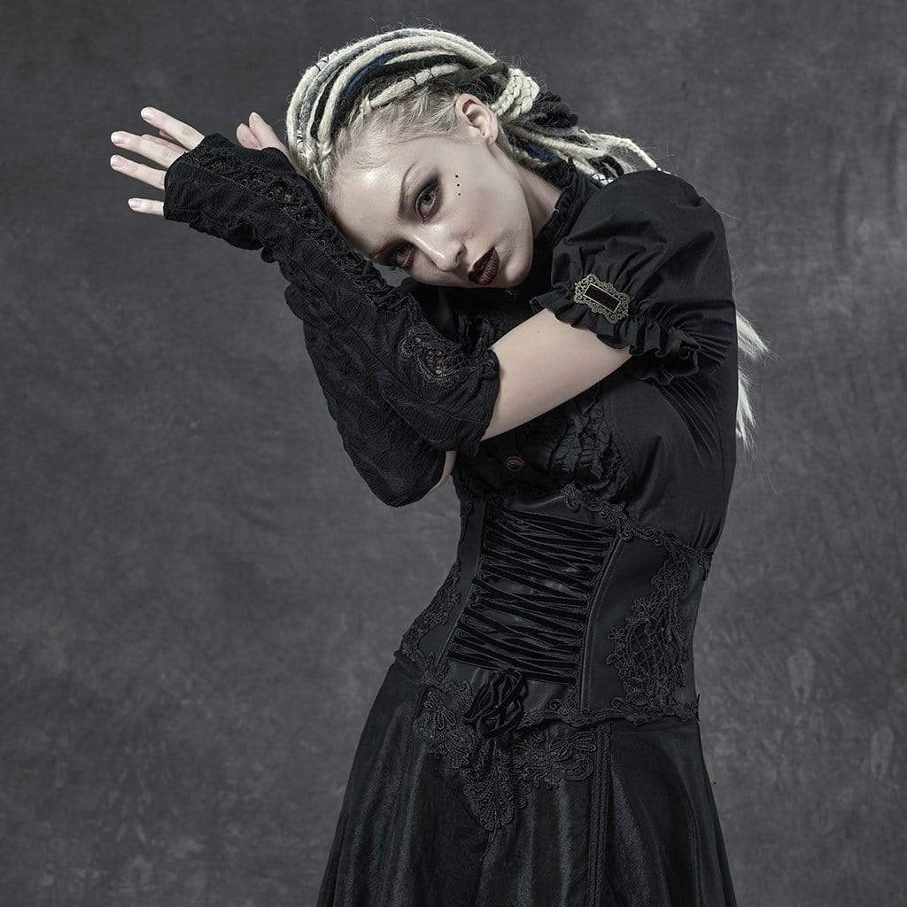 Women's Gothic Strappy Mesh Arm Sleeves – Punk Design