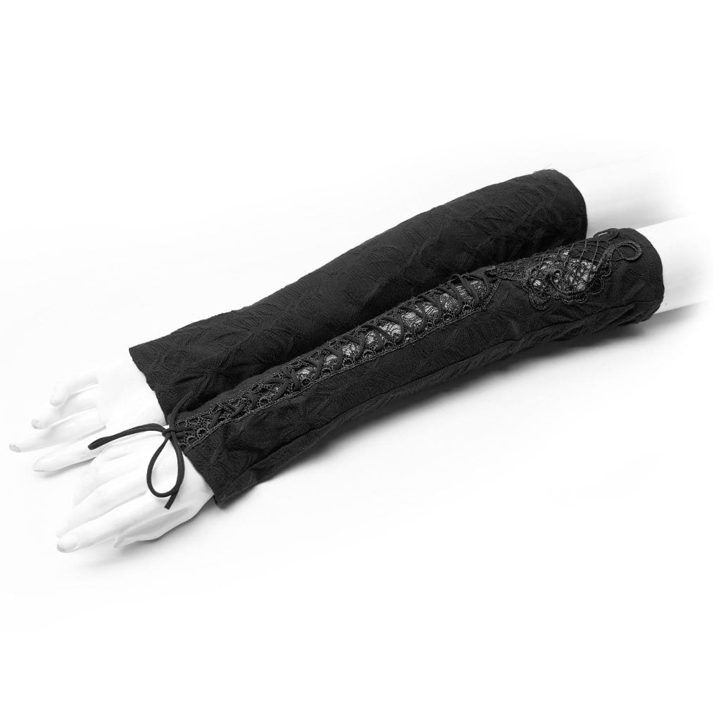 Women's Gothic Strappy Mesh Arm Sleeves
