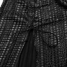 PUNK RAVE Women's Gothic Strappy Side Slit Dress with Detachable Cape