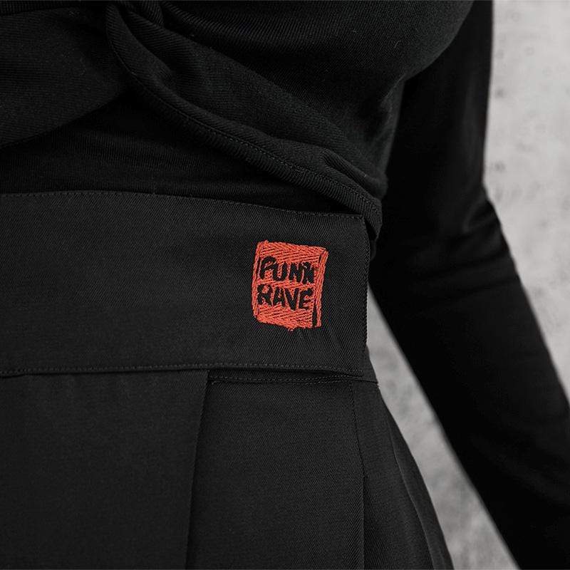 Women's Gothic Strappy Splicing Mesh Straight Pants