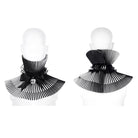 PUNK RAVE Women's Gothic Stripes Neckwear with Bell Choker