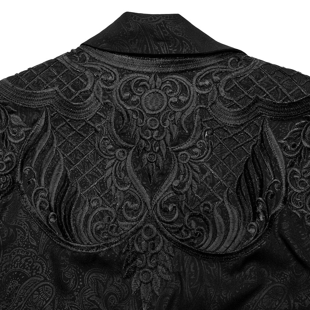 PUNK RAVE Women's Gothic Turn-down Collar Long Cloak