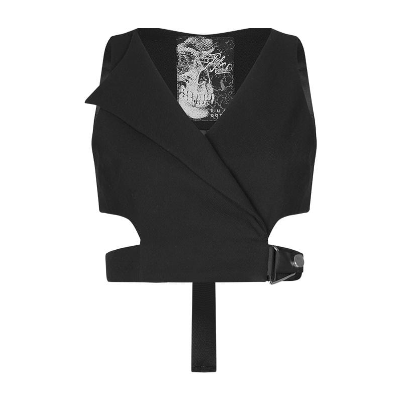 Women's Gothic V-neck Cutout Vests