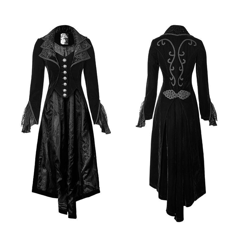Women's Gothic Victorian High/Low Swallow Tail Overcoat