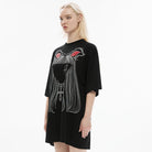 Punk Rave Women's Grunge Faceless Cat Casual Tee