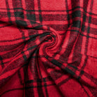 PUNK RAVE Women's Grunge Faux Leather Splice Plaid Skirt