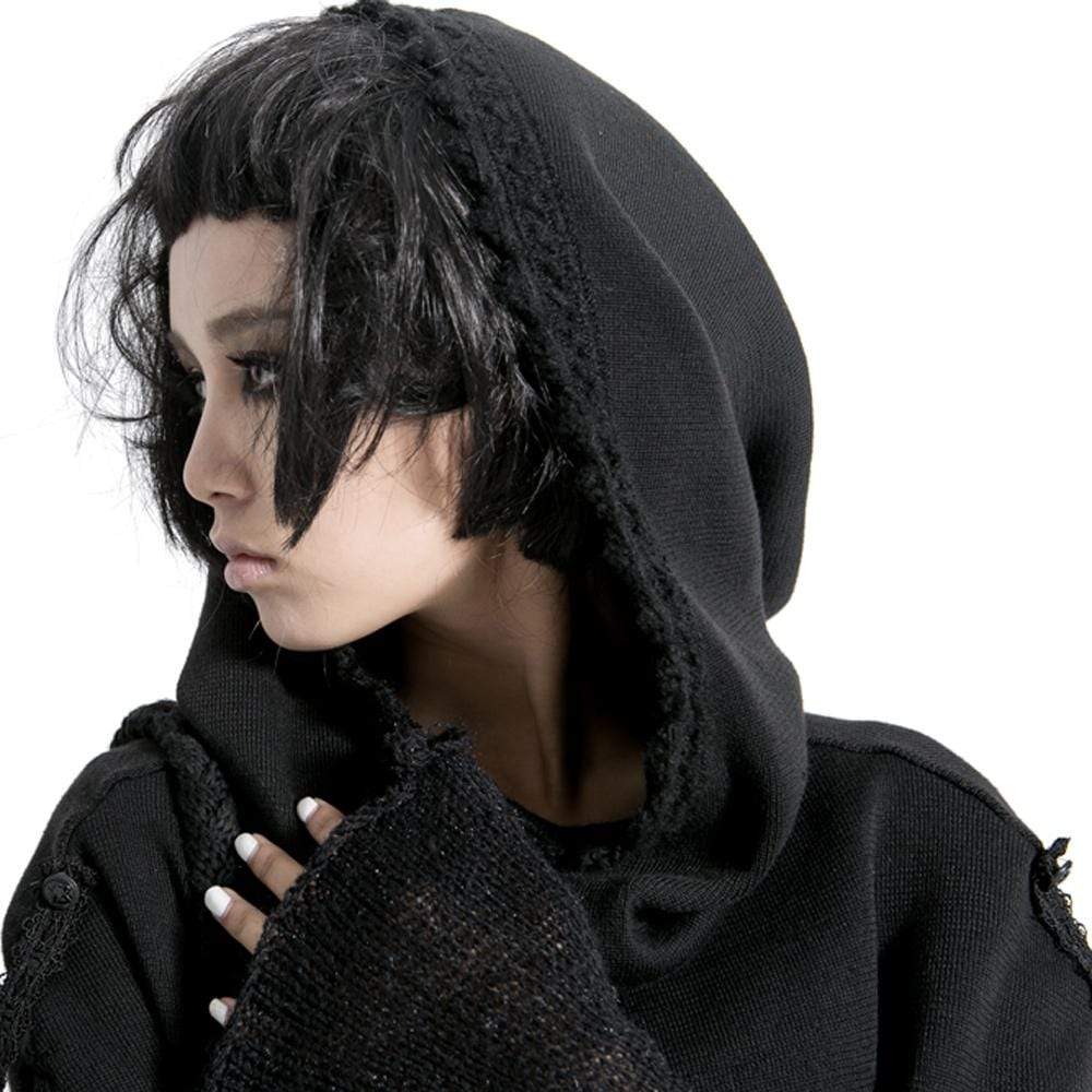 Women's Grunge Ripped Hooded Capes