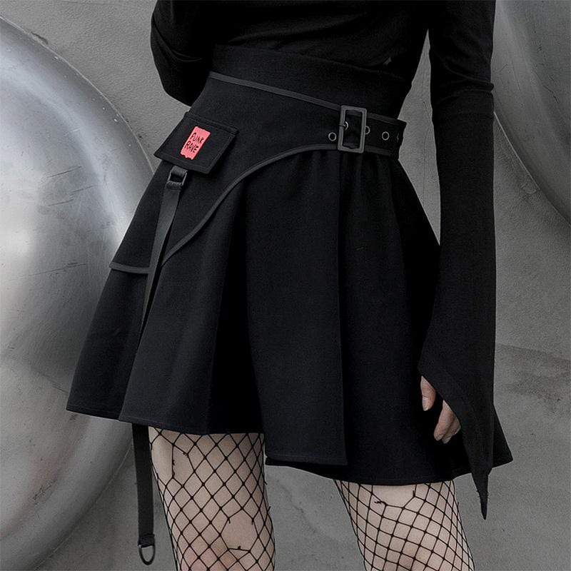 Women's Grunge Winter A-line Skirts With Girdles