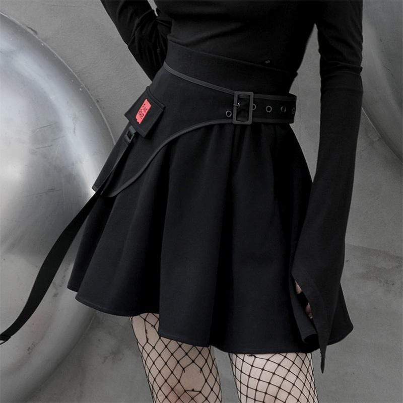 Women's Grunge Winter A-line Skirts With Girdles