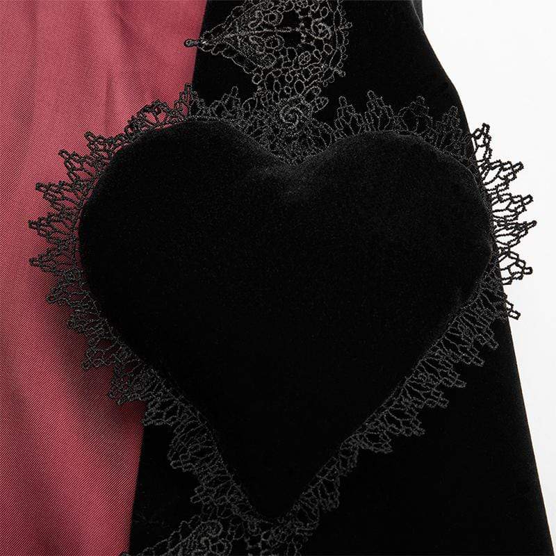 Women's Lolita Heart Patterns Lace-Up Overcoats