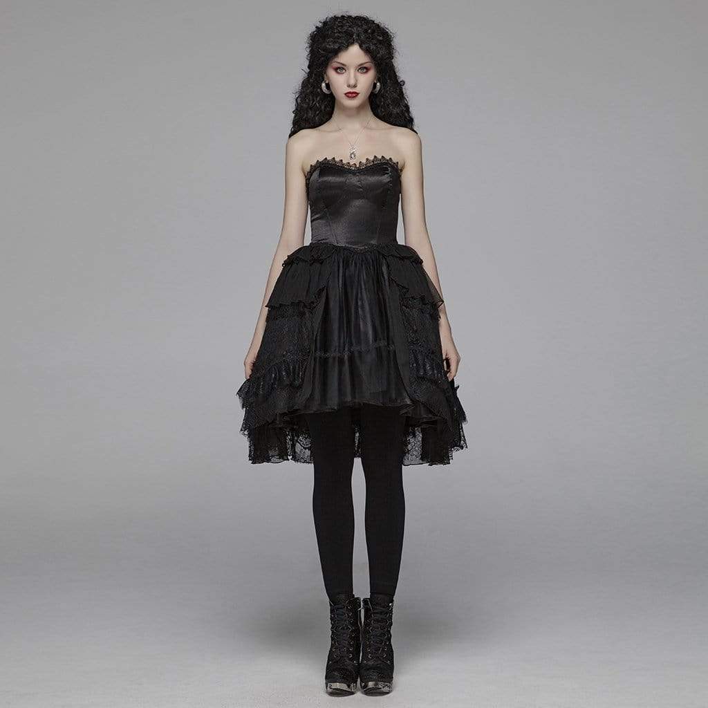  Akklian Women's Gothic Sexy Dress Off Shoulder Elegant