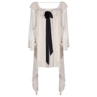 Punk Rave Women's Lolita Square Neck Bowknot Long Sleeved Chiffon Dress