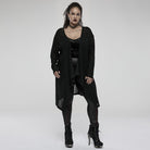 Punk Rave Women's Plus Size Gothic Back Skull Kimono Cardigan