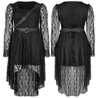 Punk Rave Women's Plus Size Gothic Vintage High/low Long Sleeved Lace Dress