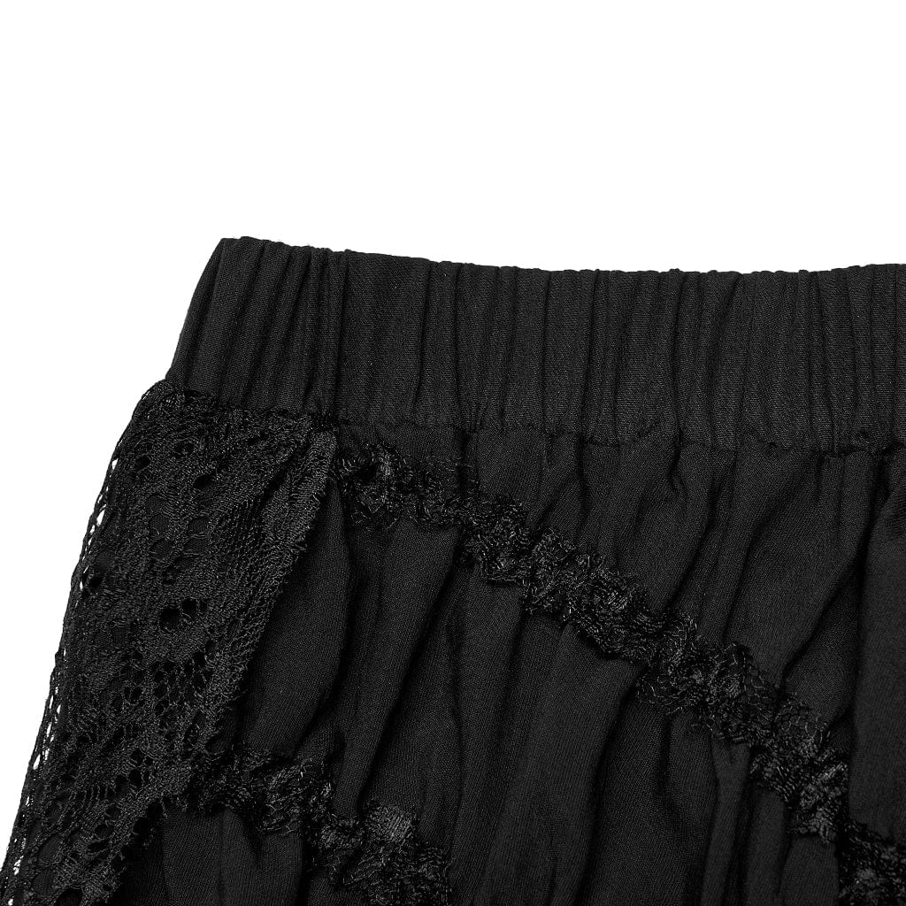 Punk Rave Women's Plus Size Gothic Vintage Multilayer Irregular Hem Lace Skirt