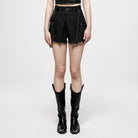Punk Rave Women's Punk A-line Cargo Shorts with Belt