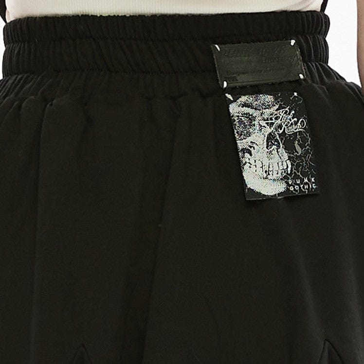 Punk Rave Women's Punk A-line Pleated Skirt Black
