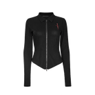 PUNK RAVE Women's Punk Cross Embroidered Zipper Cardigan