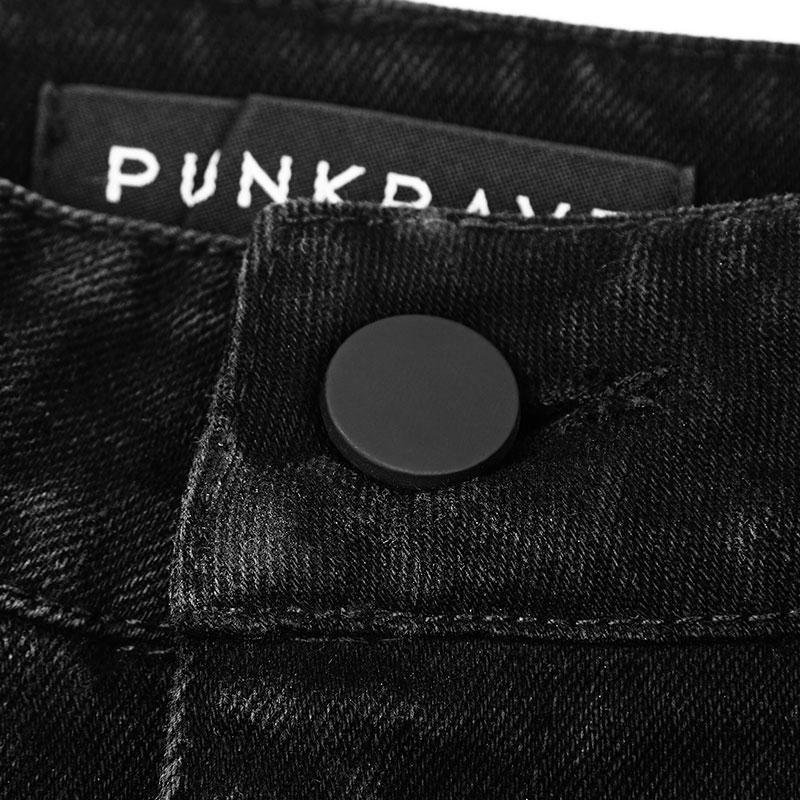 Women's Punk Distressed Slim-Fit Trousers