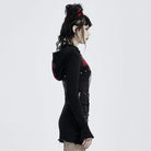 Women's Punk Double Color Hooded Cape with Chain