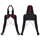 Women's Punk Double Color Hooded Cape with Chain