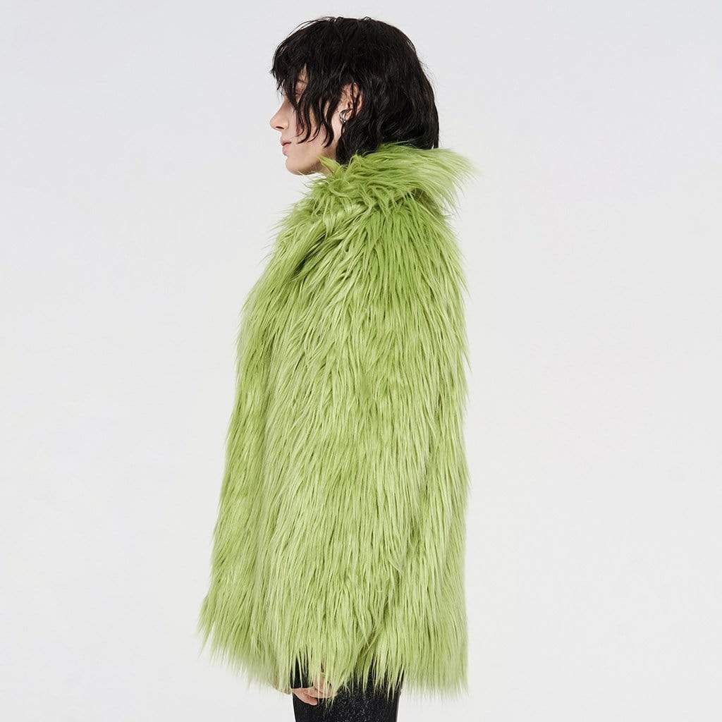 Women's Punk Faux Fur Winter Coats