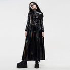 Chaqueta larga de piel sintética estilo punk para mujer de Punk Rave