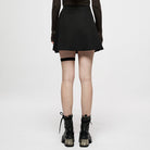 PUNK RAVE Women's Punk High-waisted Pleated Skirt With Garter