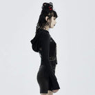 Women's Punk Hooded Cape with Metal Chain