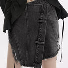 PUNK RAVE Women's Punk Irregular Unedged Split Skirt