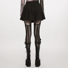 PUNK RAVE Women's Punk JK High-waisted Pleated Skirt
