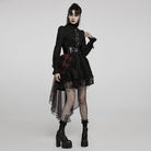 PUNK RAVE Women's Punk Lacing-up Faux Leather Wide Belt with Shoulder Straps