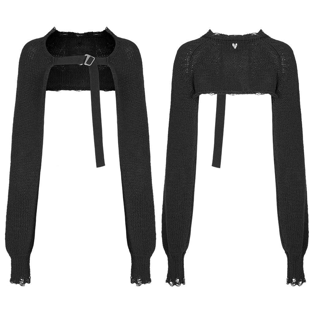 Punk Rave Women's Punk Long Sleeved Knitted Cape