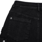 PUNK RAVE Women's Punk Multi-Pocket Buckle Jeans