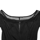 PUNK RAVE Damen Punk Off Shoulder Mesh Splice Kleid