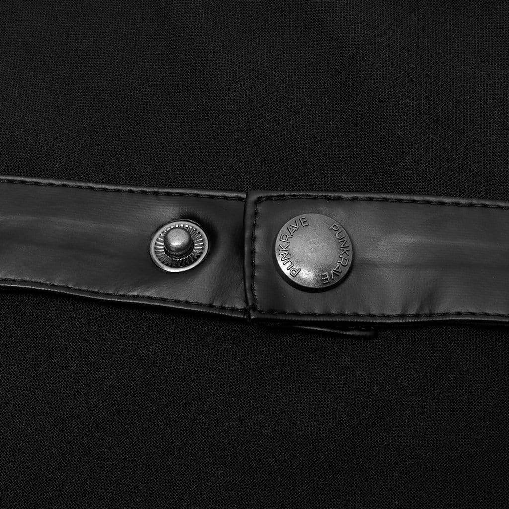 Punk Rave Damen Punk Off Shoulder Splice Mesh Crop Top