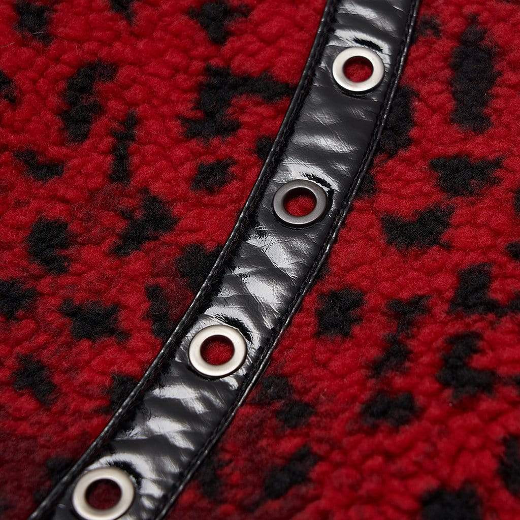 Women's Punk Red Leopard Printed Mini Skirts