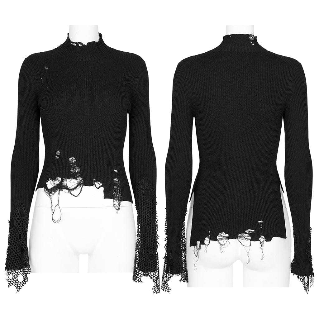 Punk Rave Women's Punk Ripped Pullover