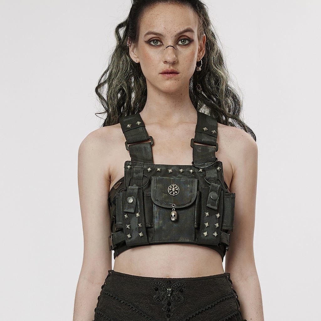 Women's Punk Rivets Skull Strap Bag – Punk Design
