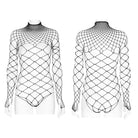 PUNK RAVE Women's Punk Sheer Mesh Bodysuit