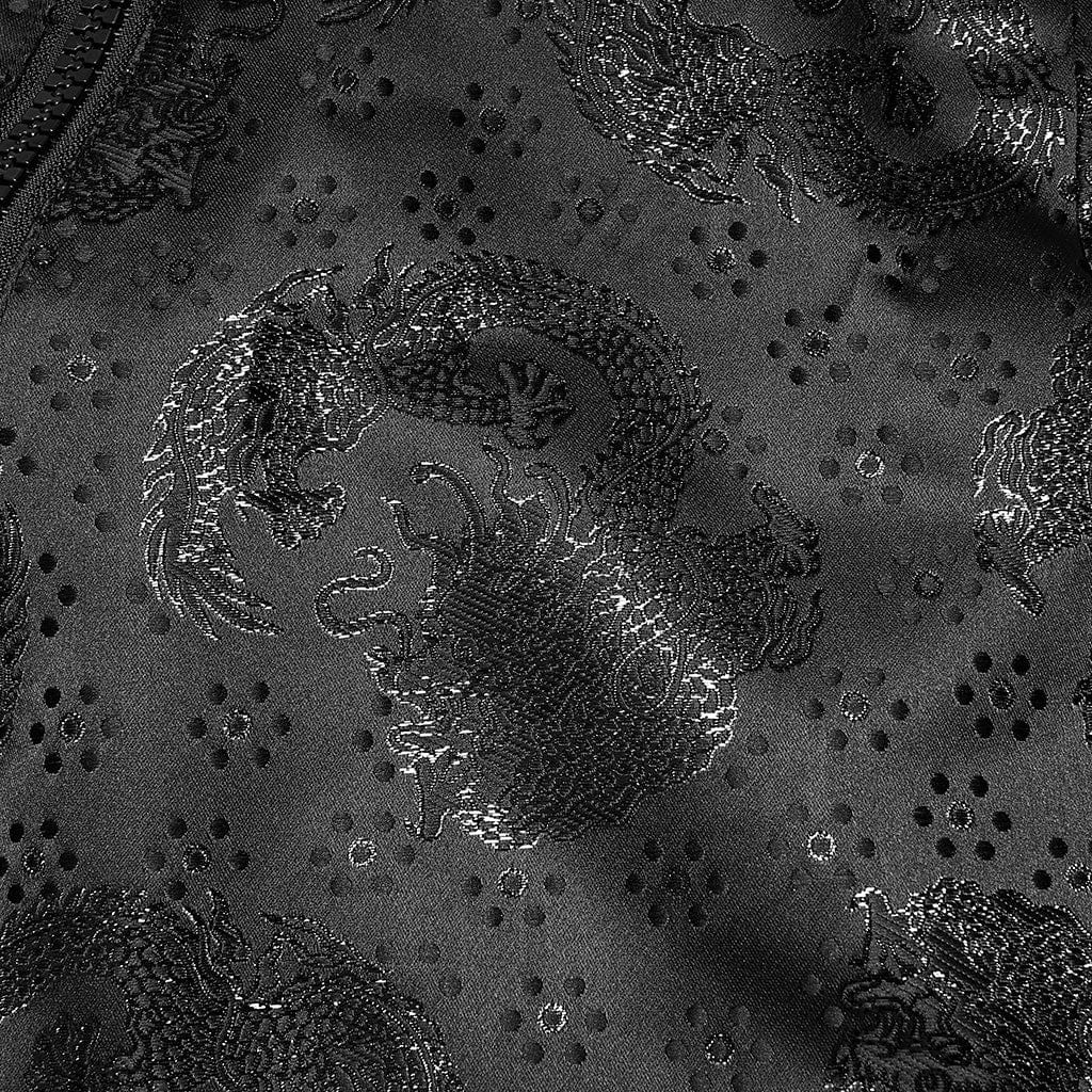 Punk Rave Women's Punk Side Zip Jacquard Short Skirt with Garter